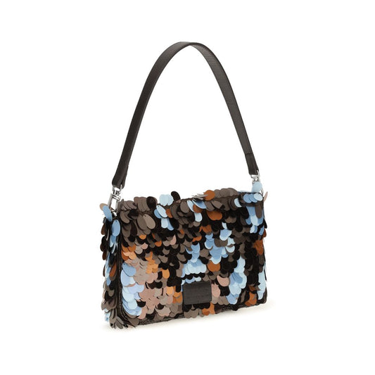 Multicolor Marabou Shoulder Bag