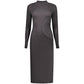 Black Polyester Casual Dress