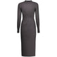 Black Polyester Casual Dress