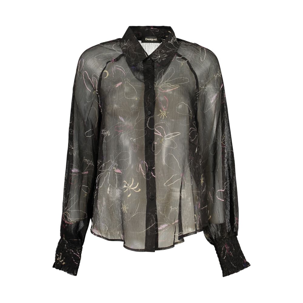 Black Polyester Blouse