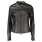 Black Polyester Biker Jacket