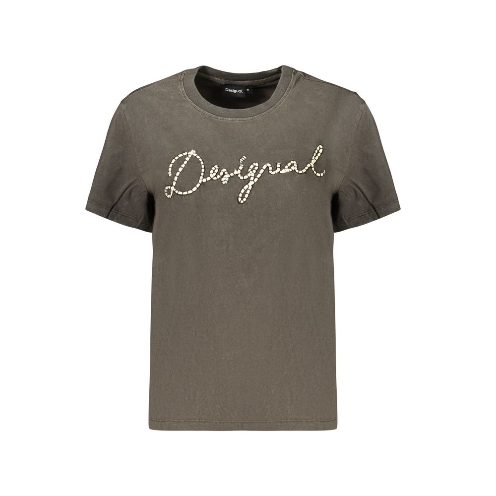 Gray Cotton Women's T-Shirt