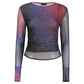 Blue Polyester T-Shirt