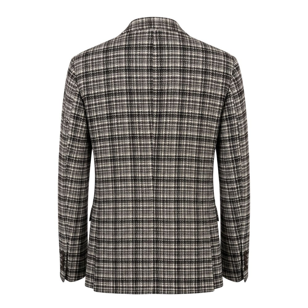 Beige Cotton Men Jacket
