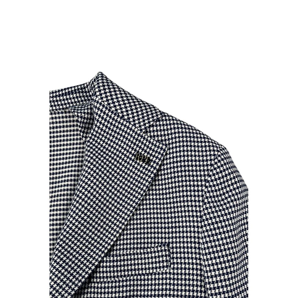 Blue Cotton Men Jacket