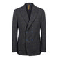 Blue Viscose Men Jacket