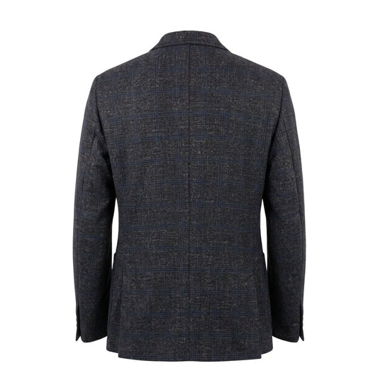 Blue Viscose Men Jacket