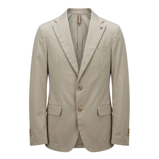 Beige Cotton Men's Jacket