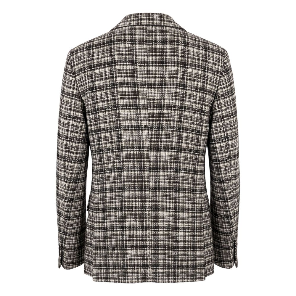 Brown Cotton Men Jacket
