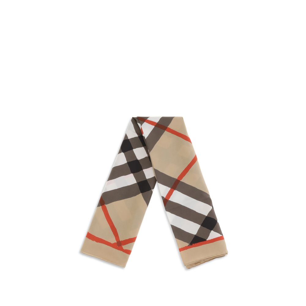 Beige Silk Scarf
