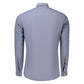 Blue Cotton Mens Shirt