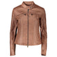 Brown Polyester Womens Jacket