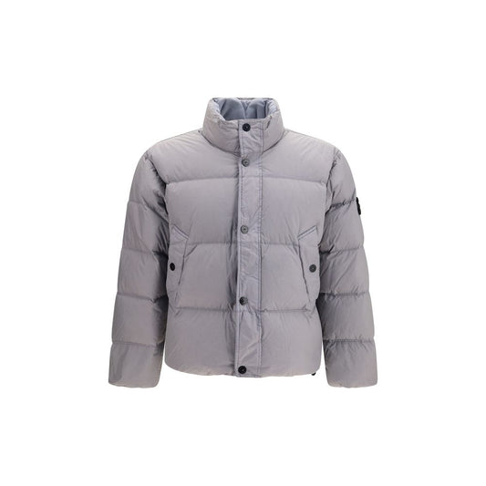 Gray Polyamide Full-Length Jacket