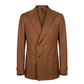 Brown Viscose Men Jacket