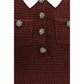 Bordeaux Polyester Casual Dress