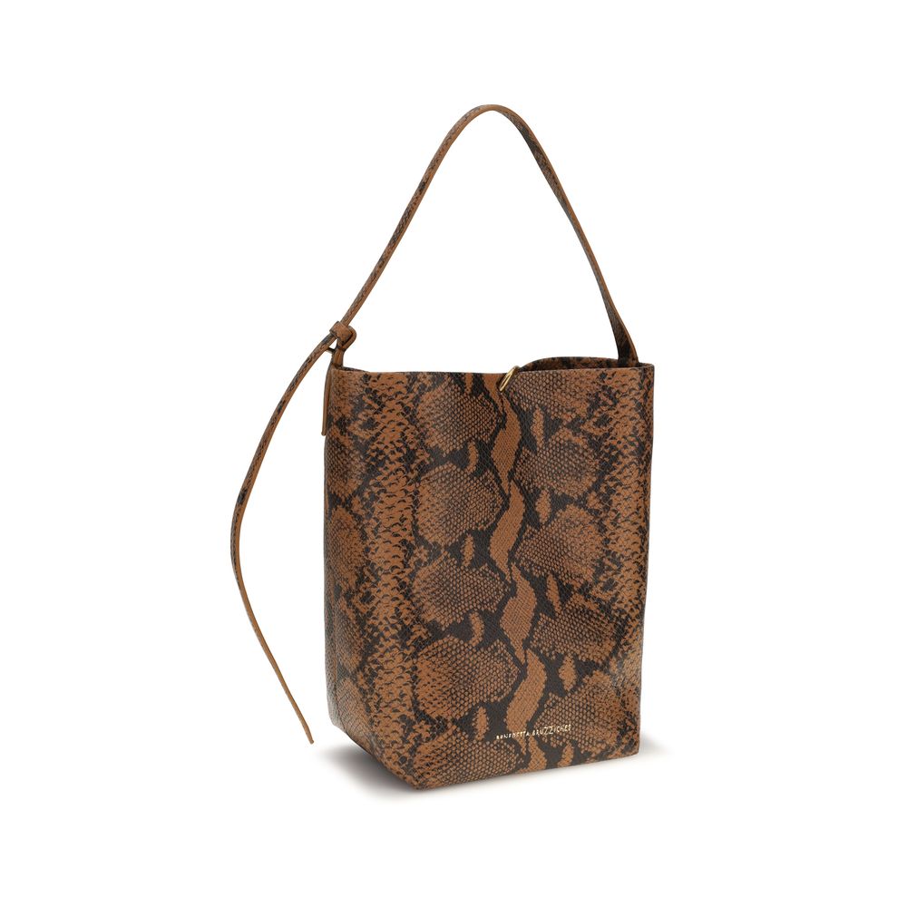 Brown Calf Leather Bos Taurus Backet Bag
