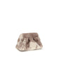 Beige Faux Fur Clutch Bag