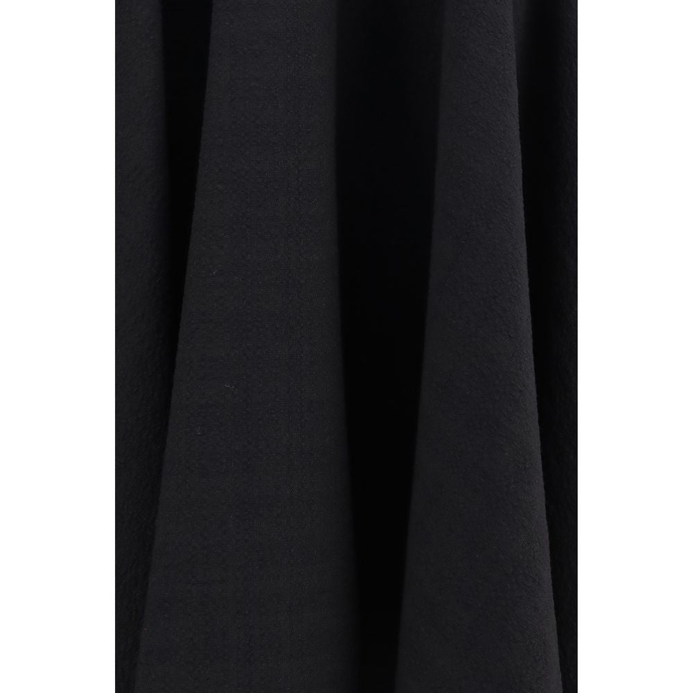 Black Wool Oves Aries Midi Skirt