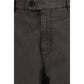Brown Cotton Casual Pants