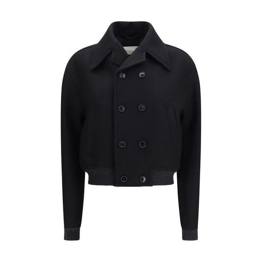 Black Wool Oves Aries Bomber