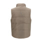 Beige Cotton Sleeveless Jacket