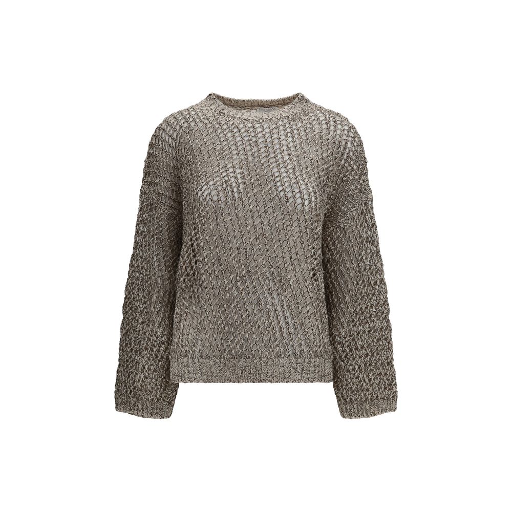 Beige Silk Sweatshirt