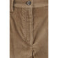 Brown Cotton Casual Pants