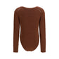 Brown Wool Oves Aries Bodysuit
