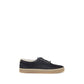 Blue Suede Leather Low Top Sneakers