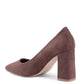 Brown Fabric High Heel Pumps