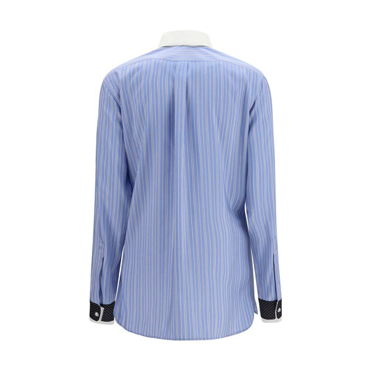 Blue Silk Dress Shirt