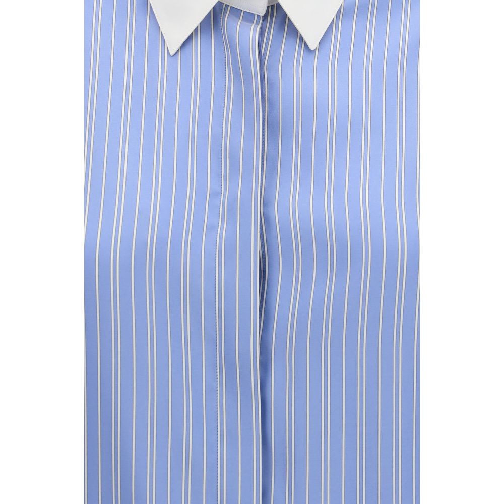 Blue Silk Dress Shirt