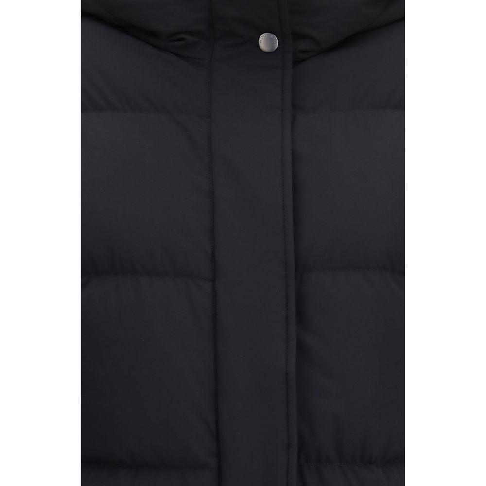 Black Polyamide Full-Length Jacket