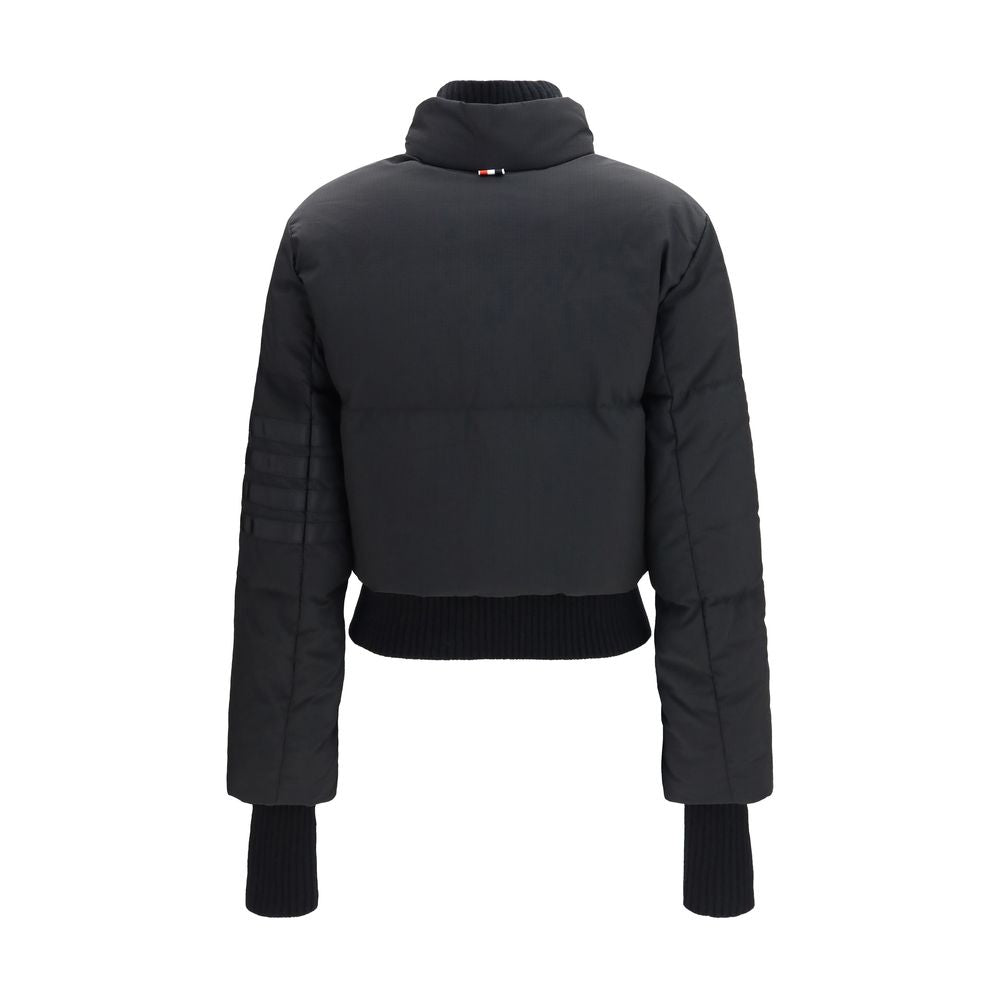 Black Polyamide Full-Length Jacket