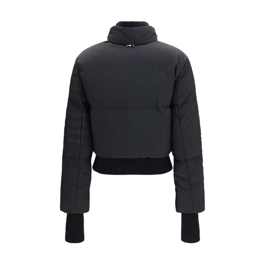 Black Polyamide Full-Length Jacket