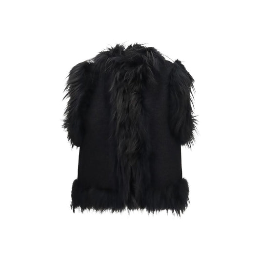 Black Wool Oves Aries Sleeveless Jacket