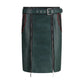 Bicolor Calf Leather Bos Taurus Long Skirt