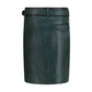 Bicolor Calf Leather Bos Taurus Long Skirt