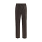 Brown Wool Oves Aries Casual Pants