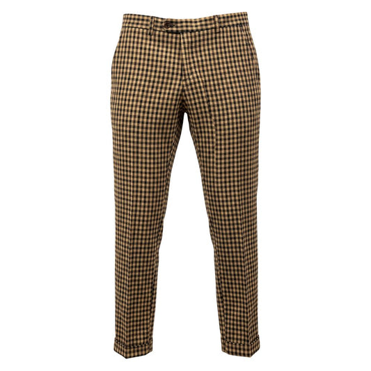 Brown Viscose Men Pant