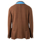 Brown Viscose Men Jacket