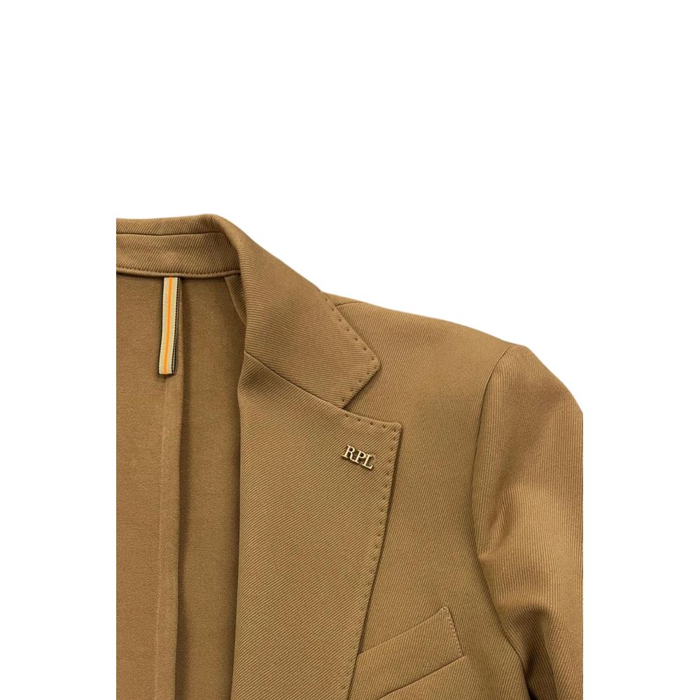 Brown Acetate Men Jacket