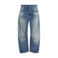 Blue Cotton Boyfriend Jeans