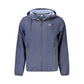 Blue Polyester Men Jacket