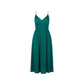 Bicolor Polyester Long Dress
