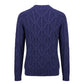Blue Cotton Men Sweater