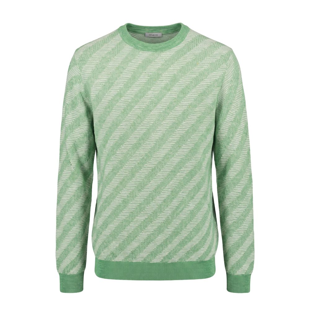 Green Linen Men Sweater