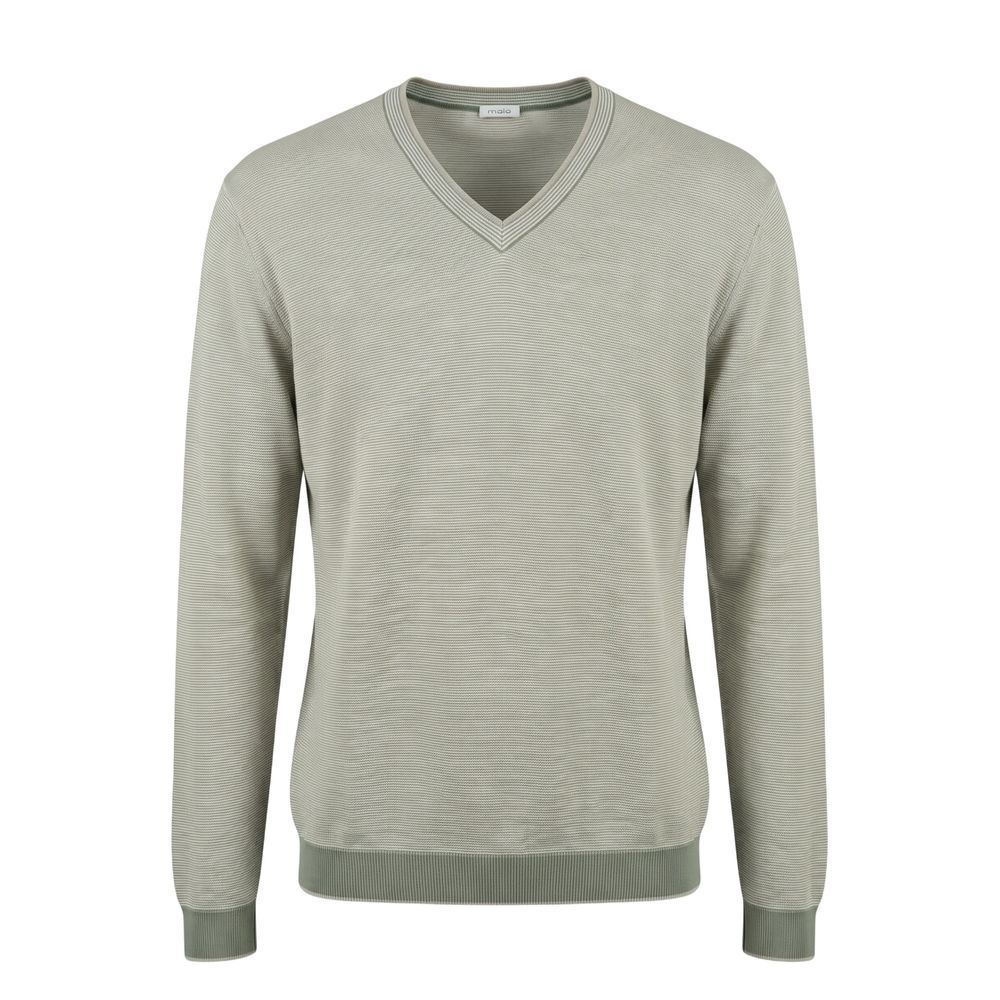 Green Cotton Men Sweater