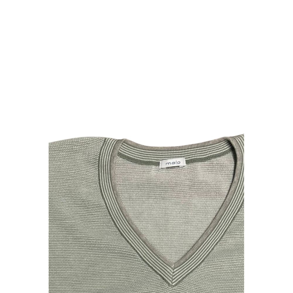 Green Cotton Men Sweater