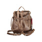 Brown Polyurethane Women's Backpack